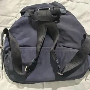 Barely used Prada navy backpack. Wonderful condition Authentic Preowned Prada Navy Nylon Backpack – HOUSE OF 1880 main image 4